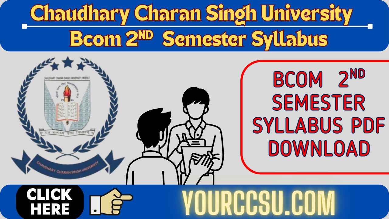 CCSU Bcom 2nd Semester Syllabus PDF Download 2025