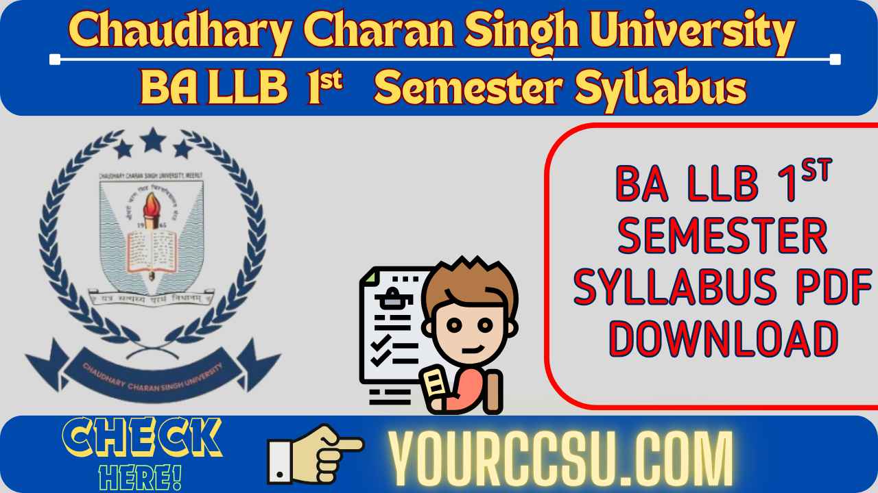 CCSU BA LLB 1st Semester Syllabus