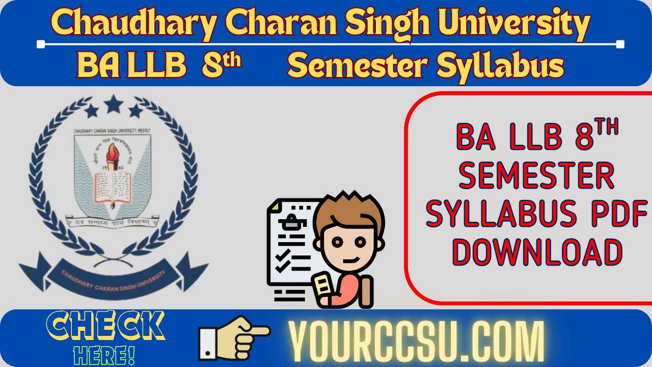 CCSU BA LLB 8th Semester Syllabus