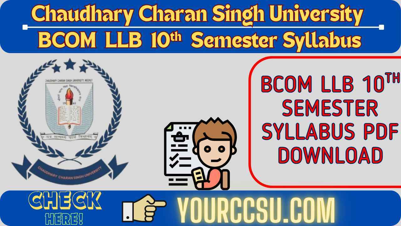 CCSU Bcom LLB 10th Semester Syllabus