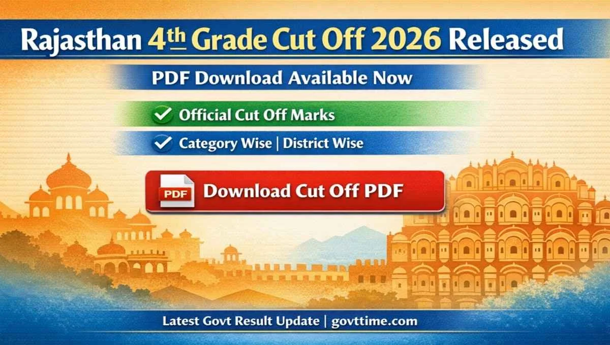 Rajasthan 4th Grade Cut Off 2026 Today Update